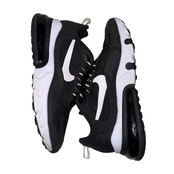 (2585) Nike Air Max 270 React Shoes Men's Size 11.5 Black & White Excellent Cond - Picture 4 of 8